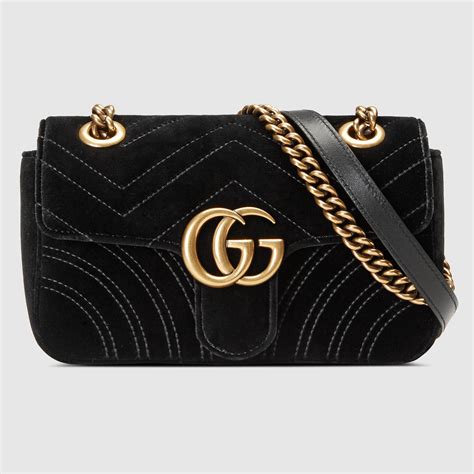 gucci bag sale velvet|gucci black velvet marmont bag.